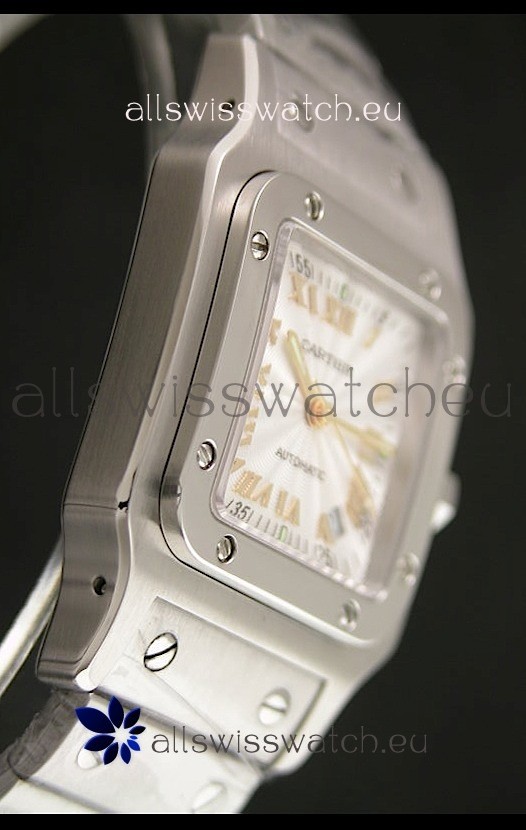 IMG_9086 Cartier Santos- Automatic Movement in Gold Numerals 3