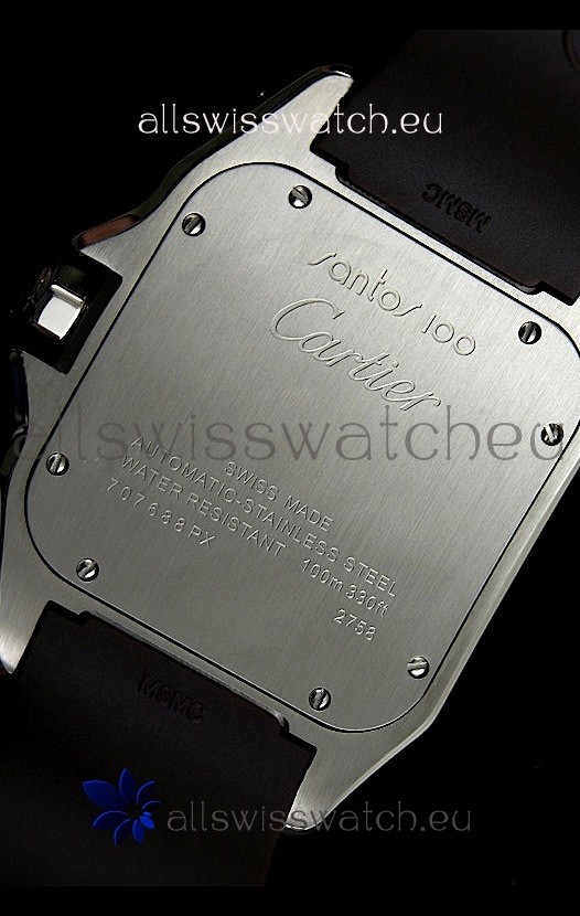 IMG_9086 Cartier Santos Automatic in Brown Strap 3