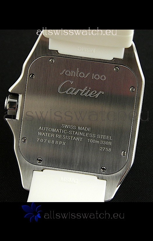 IMG_9086 Cartier Santos Automatic in White Strap 3