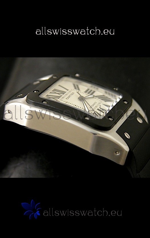 IMG_9086 Cartier Santos 100 Automatic in Black 3