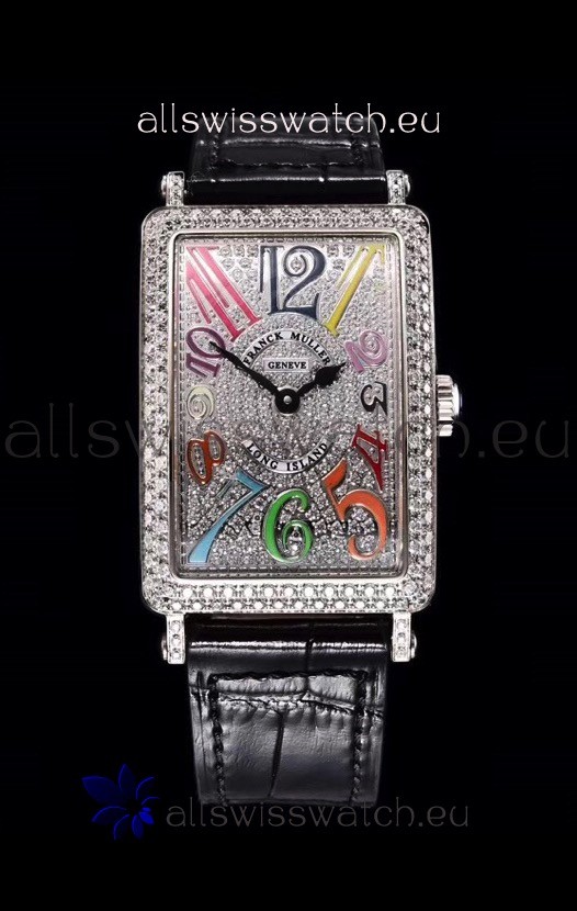 IMG_9086 Franck Muller Long Island Color Dreams Ladies in Black Strap 3