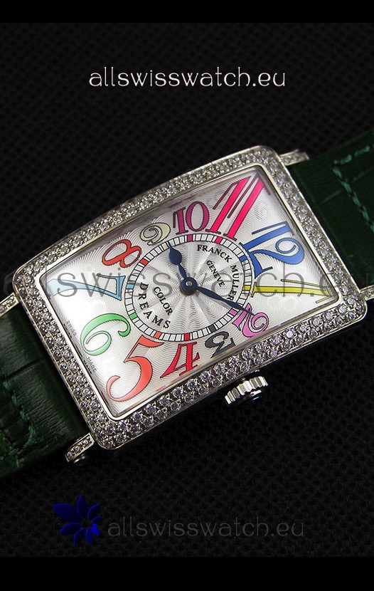 IMG_9086 Franck Muller Long Island Color Dreams Ladies- Green Strap 3