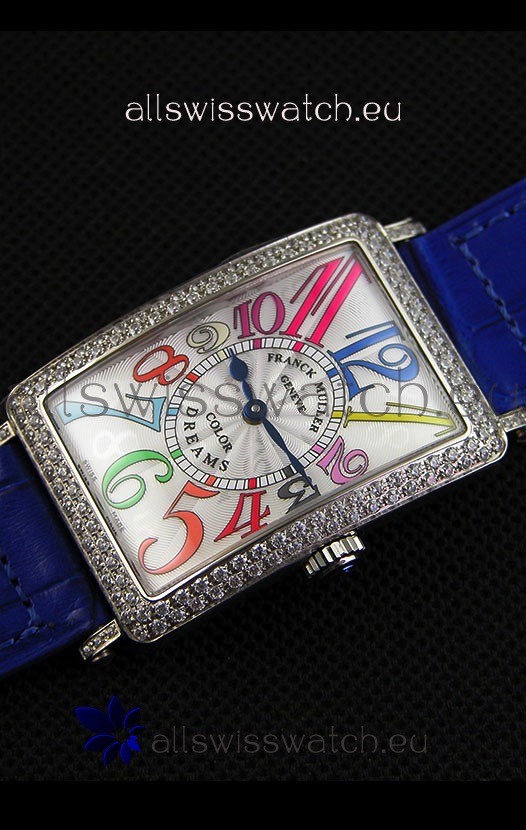 IMG_9086 Franck Muller Long Island Color Dreams Ladies- Blue Strap 3