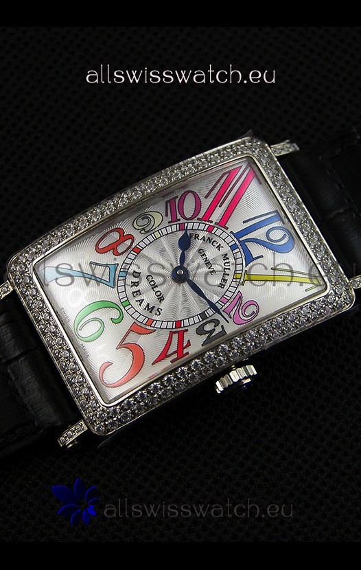IMG_9086 Franck Muller Long Island Color Dreams Ladies- Black Strap 3