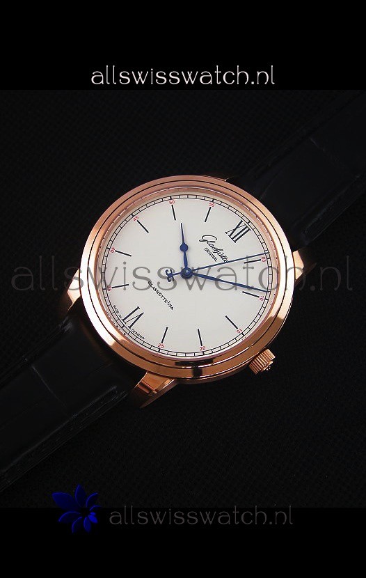 IMG_9086 Glashuette Senator Excellence Cream Dial Rose Gold Case 3