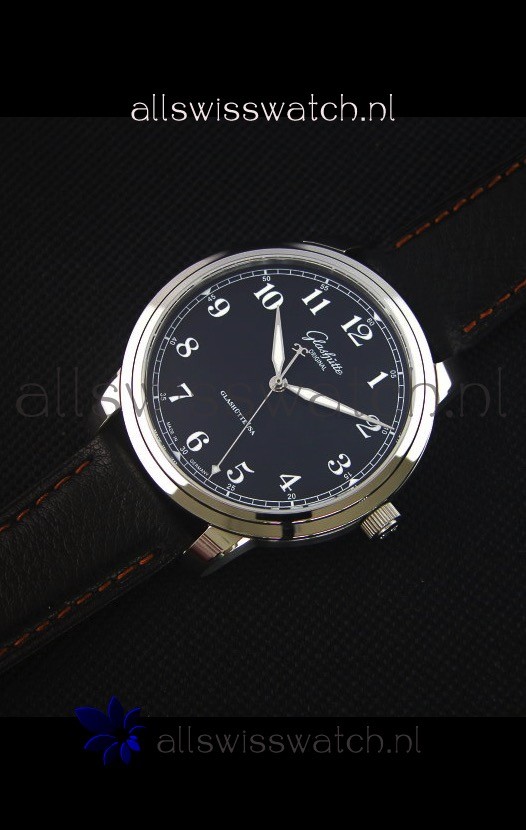 IMG_9086 Glashuette Senator Excellence Black Dial Steel Case 3