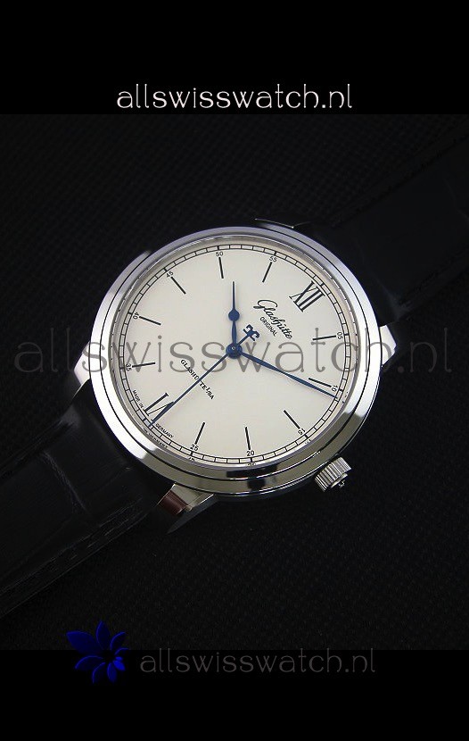 IMG_9086 Glashuette Senator Excellence Cream Dial Steel Case 3