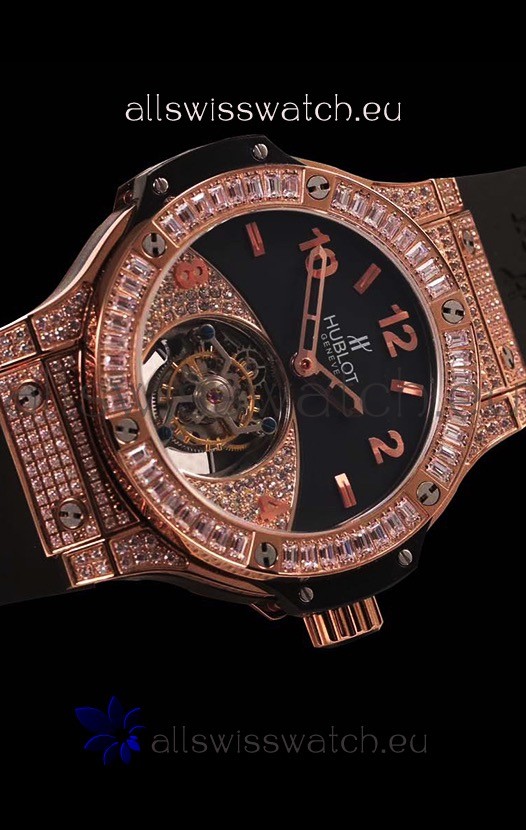 IMG_9086 Hublot Tourbillon Solo Bang Sapphires Pink Gold 3