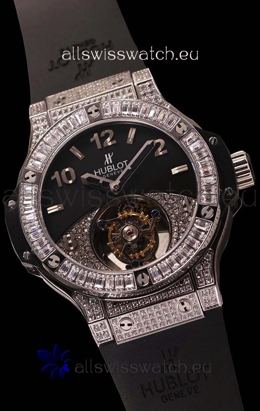 IMG_9086 Hublot Tourbillon Solo Bang Sapphires Stainless Steel 3