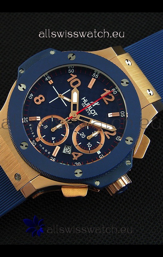 IMG_9086 Hublot Big Bang Blue Pink Gold Case1:1 Mirror 3
