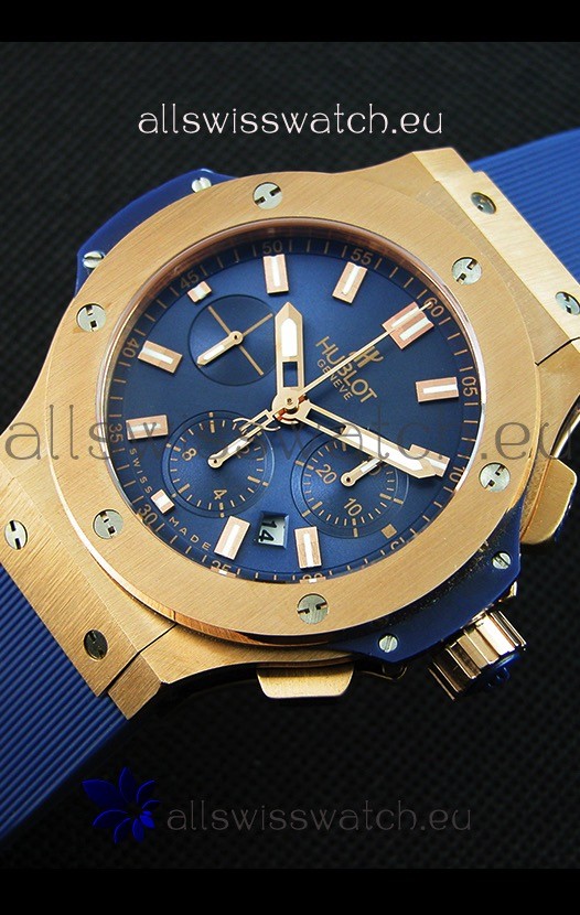 IMG_9086 Hublot Big Bang Pink Gold Blue1:1 Mirror 3