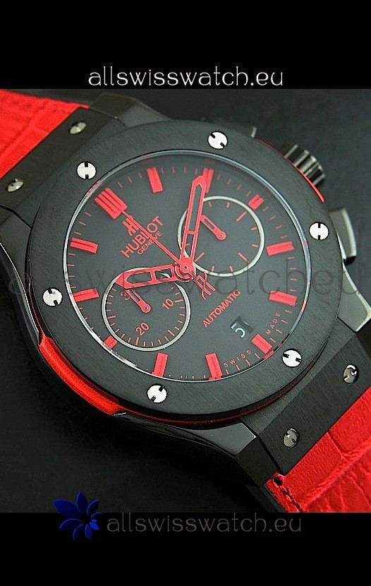 IMG_9086 Hublot Big Bang Classic Fusion PVD in Red Strap 3