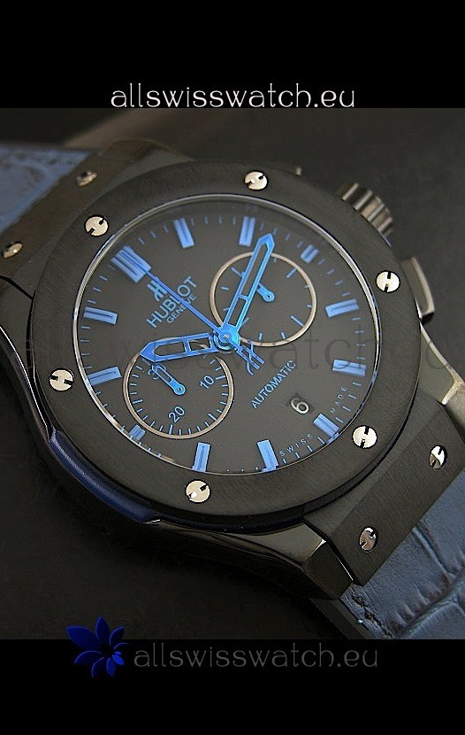 IMG_9086 Hublot Big Bang Classic Fusion PVD in Blue Strap 3