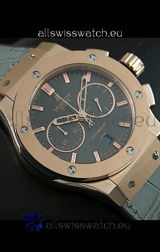 IMG_9086 Hublot Big Bang Classic Fusion Rose Gold in Grey Strap 3
