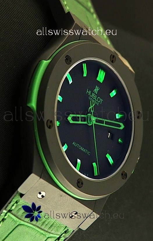 IMG_9086 Hublot Big Bang Classic Fusion Ceramic Case in Green Strap 3