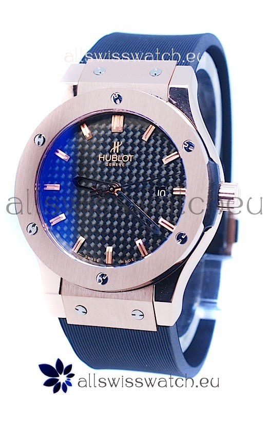 IMG_9086 Hublot Classic Fusion Rose Gold Carbon Dial 3