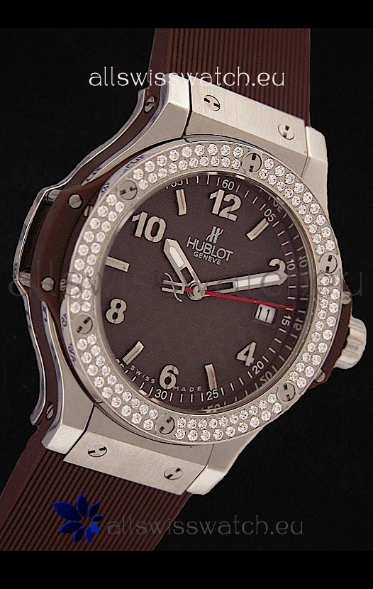 IMG_9086 Hublot Big Bang King Quartz in Checkered Brown Dial 3