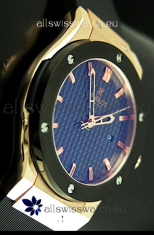 IMG_9086 Hublot Fusion Bang in Rose Gold Casing with Black Carbon Dial 3