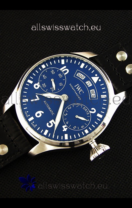 IMG_9086 IWC Big Pilot Annual Calendar IW502702 Spitfire Blue Dial 1:1 Mirror 3