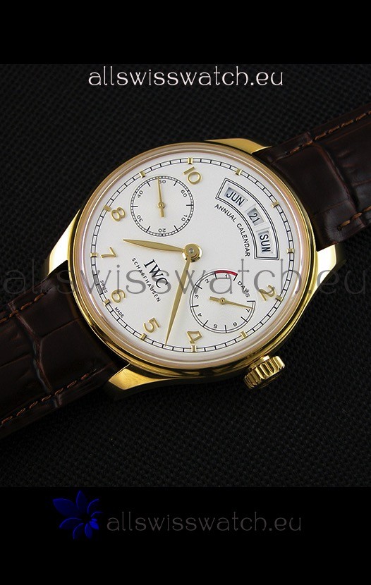 IMG_9086 IWC Portugieser Annual Calender White Dial Yellow Gold IW503502 1:1 Mirror 3