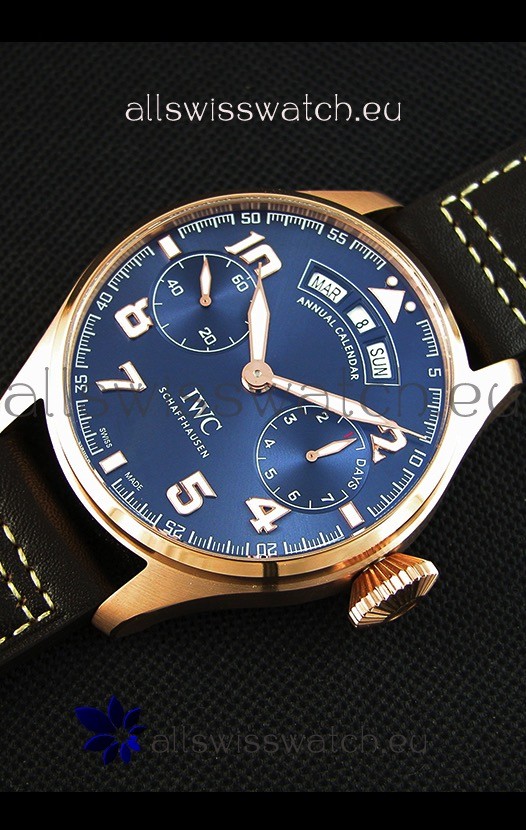 IMG_9086 IWC Big Pilot Annual Calender Steel Blue Dial 1:1 Mirror 3