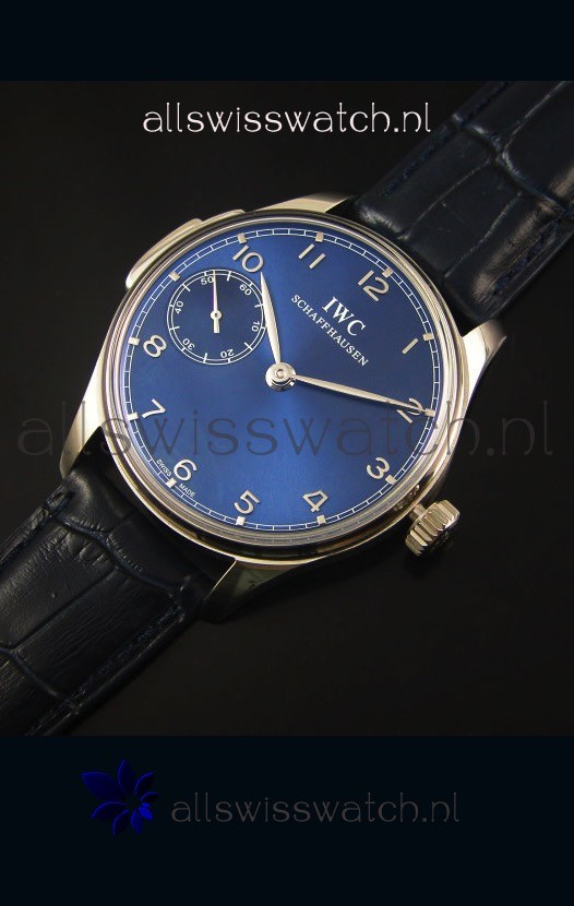 IMG_9086 IWC Portuguese Handwind Ref# IW5242 1:1 Mirror Blue Dial 3