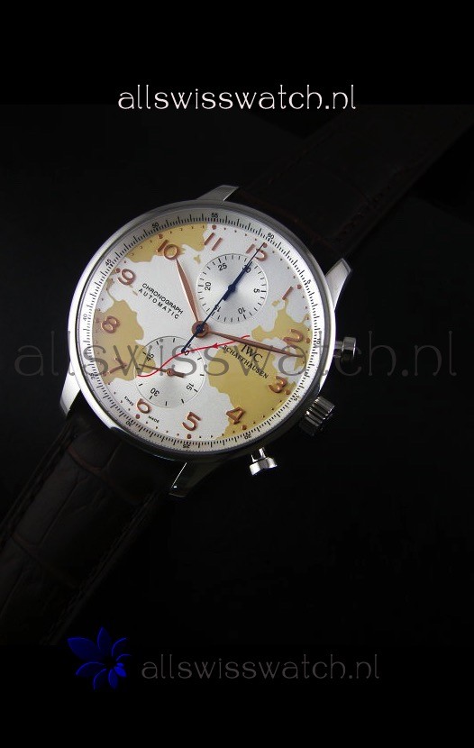 IWC Portuguese Chronographin Map Printed Dial - 1:1 Mirror Edition 3