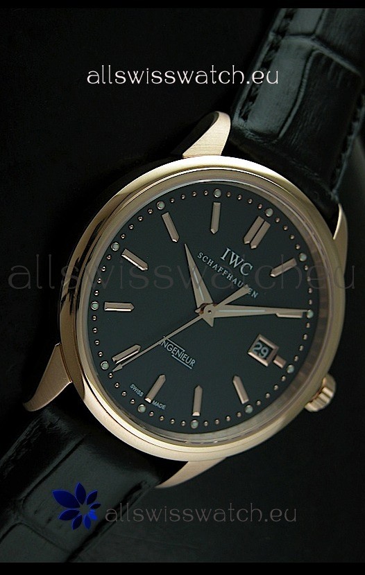 IMG_9086 IWC Schaffhausen Ingenuier Vintage Automatic Rose Gold in Black Dial 3