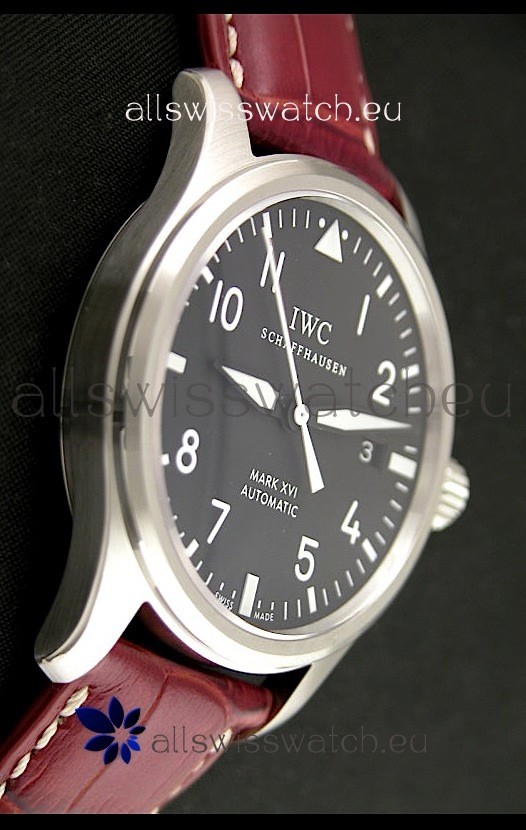 IMG_9086 IWC Fliegeruhr International Co. Automatic in Red Strap 3
