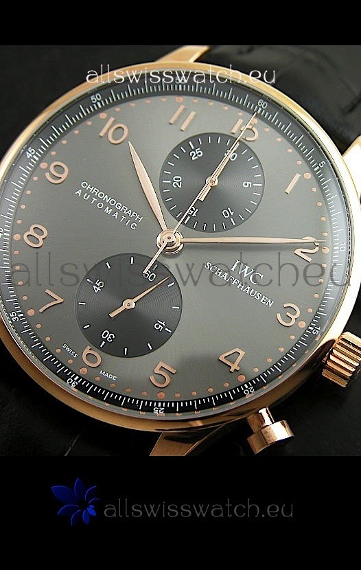 IMG_9086 IWC Portuguese Chronograph in Pink Gold Casing 3