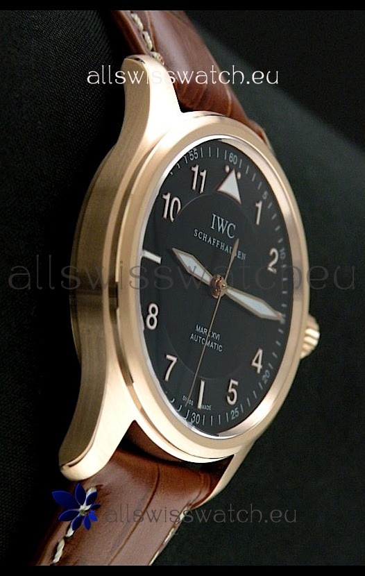 IMG_9086 IWC Fliegeruhr International Co. Automatic Rose Gold in Black Dial 3