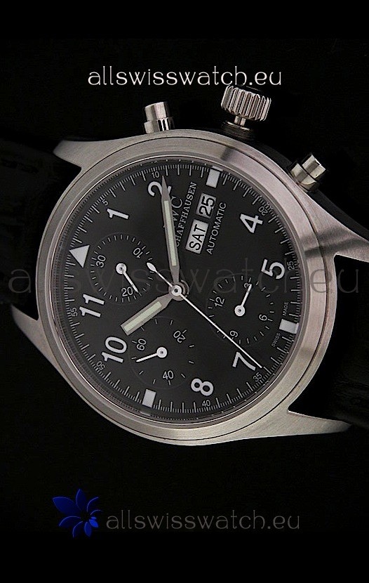 IWC Der Flieger Chronographin Black 3