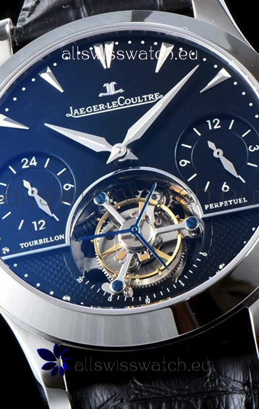 IMG_9086 Jaeger LeCoultre Perpetual Tourbillon 904L Steel Case Black Dial 3