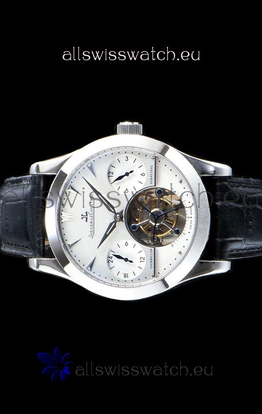 IMG_9086 Jaeger LeCoultre Perpetual Tourbillon 904L Steel Case White Dial 3