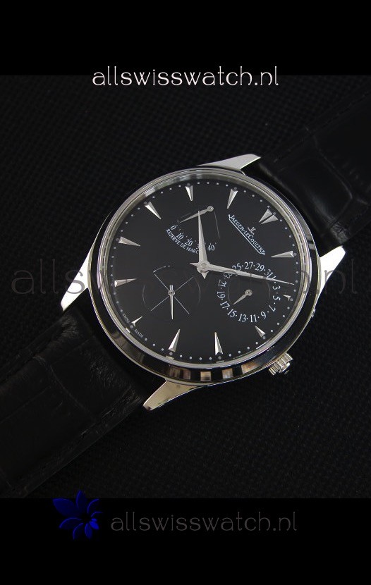 IMG_9086 Jaeger-LeCoultre Master Ultra Thin Réserve De Marche Black Dial 1:1 Mirror 3