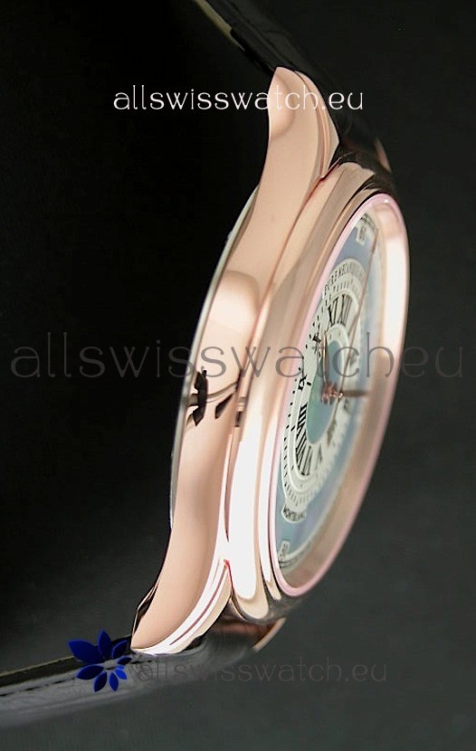 IMG_9086 Montblanc Pure Mechanique Horlogere Rose Gold in Mop Blue Dial 3