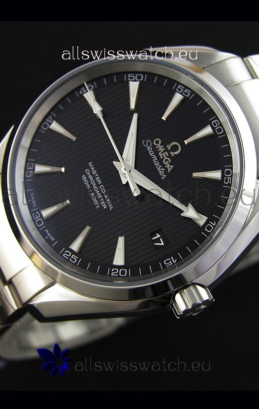 IMG_9086 Omega Master Co-Axial Aqua Terra 150M Black Dial 1:1 Mirror 3