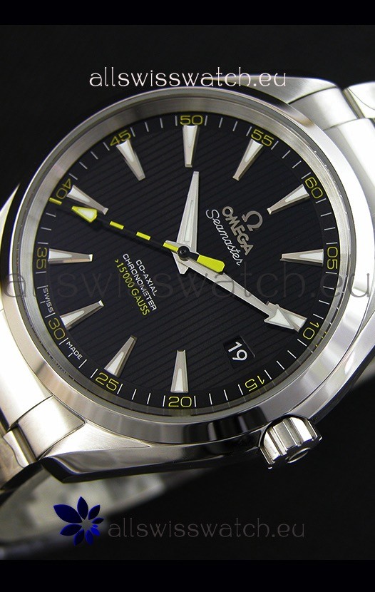 IMG_9086 Omega Master Co-Axial Aqua Terra 15,000 Gauss Black Dial 1:1 Mirror 3