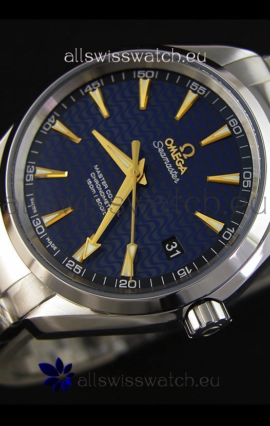 IMG_9086 Omega Seamaster Aqua Terra Co-Axial Blue Limited Edition 1:1 Mirror 3