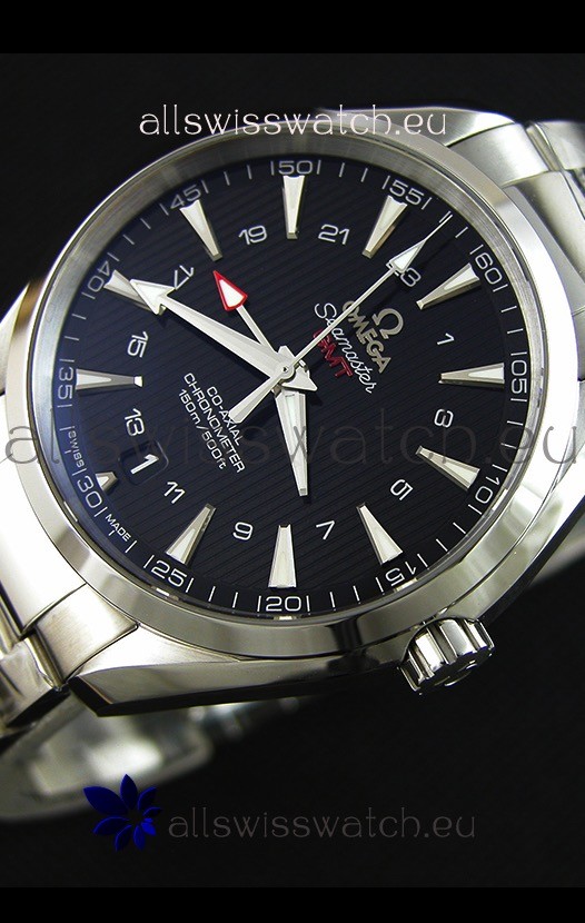 Omega Seamaster Aqua Terra GMT 150M 43MM 1:1 Mirror Black Dial 3