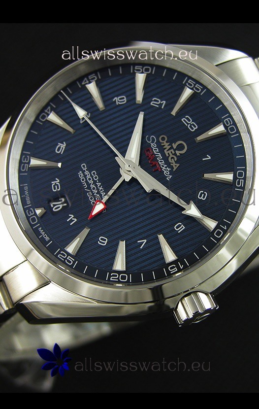 IMG_9086 Omega Seamaster Aqua Terra GMT 150M 43MM 1:1 Mirror Blue Dial 3
