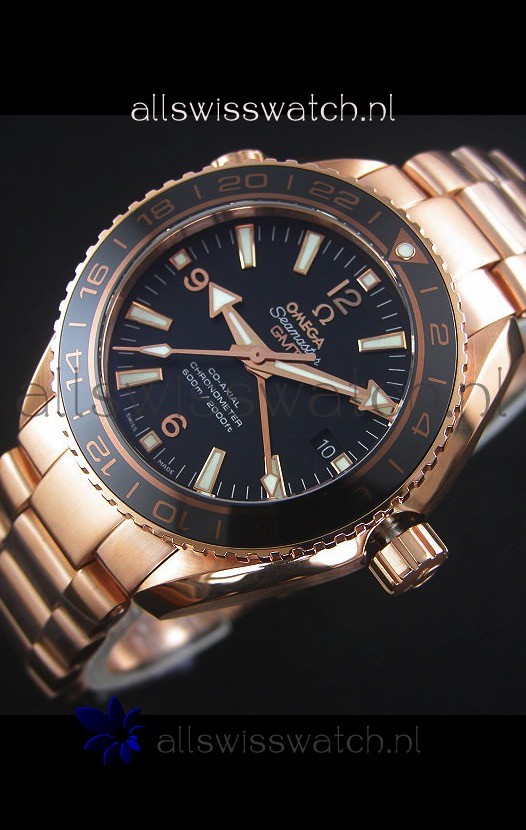 Omega Seamaster Planet Ocean 43.5MM GMT Pink Gold 1:1 Mirror 43.5MM 3