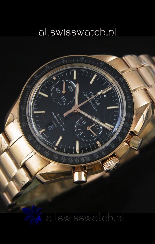 IMG_9086 Omega Speedmaster Moon Co-Axial in Rose Gold - 1:1 Mirror 3