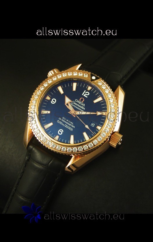 IMG_9086 Omega Planet Ocean Rose Gold Plated with Diamonds 3