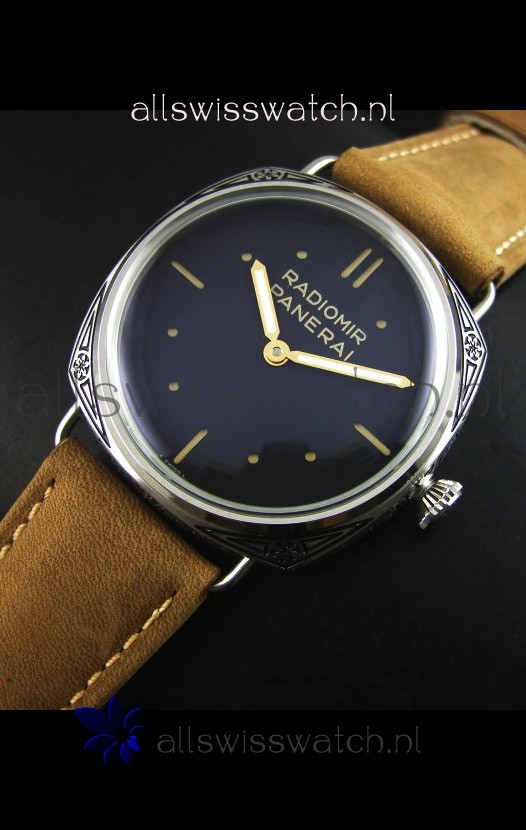 IMG_9086 Panerai Radiomir PAM425 Floral engraved Case in Stainless Steel Case 3