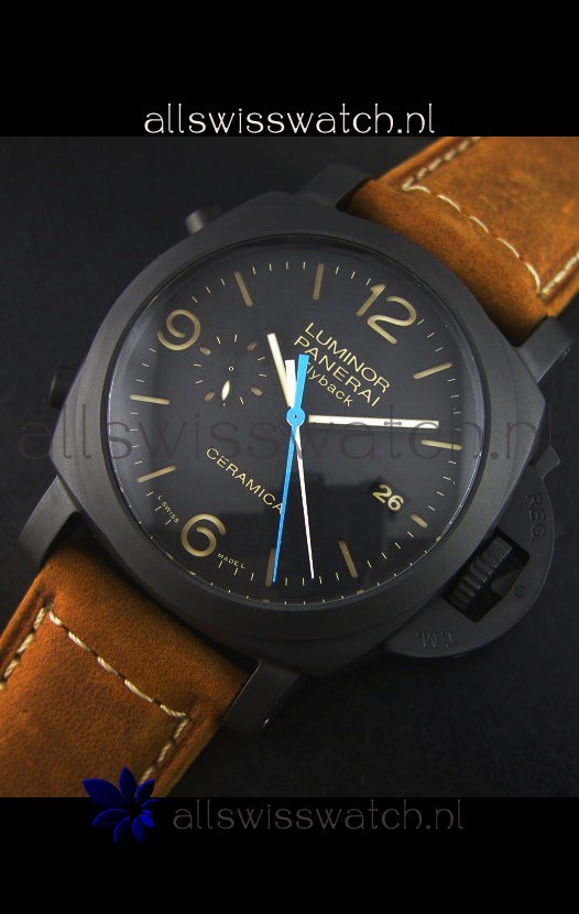 IMG_9086 Panerai Luminor PAM00580 1950 3 Days Chrono Flyback Ceramica P.9100 Movement 3