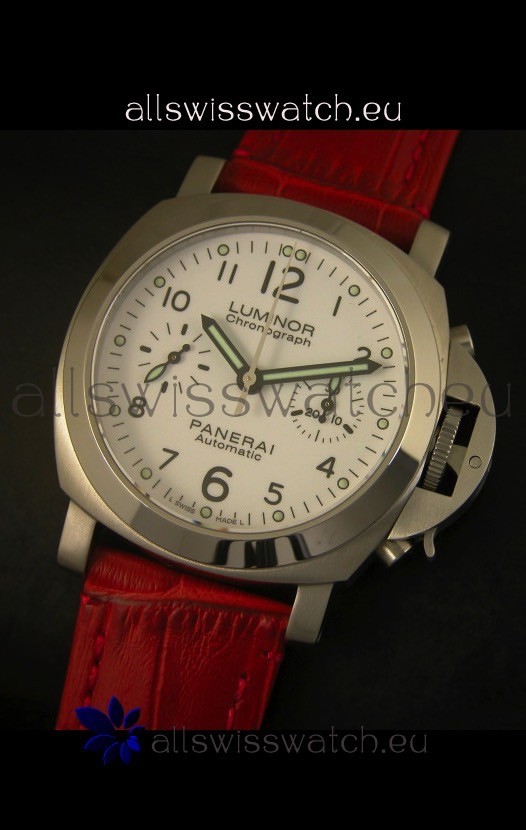 IMG_9086 Panerai Luminor Chronograph PAM310 Chronograph White Dial 40MM 3