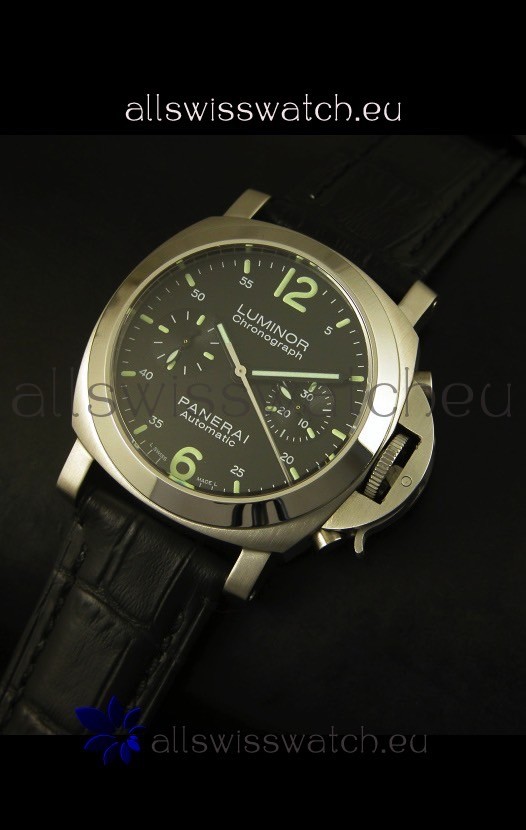 IMG_9086 Panerai Luminor Chronograph PAM310 Chronograph Black Dial 40MM 3