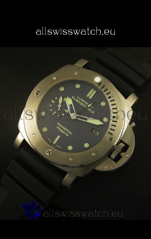 IMG_9086 Panerai Luminor PAM371 Submersible GMT Titanium - 1:1 Mirror 3