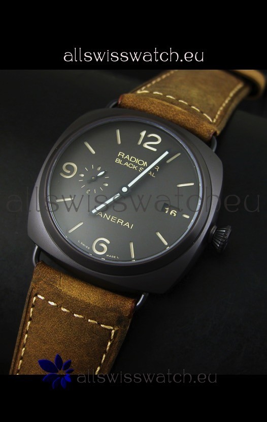 IMG_9086 Panerai Radiomir PAM505 Black Seal 3 Days Edition with DLC Coated Case 3